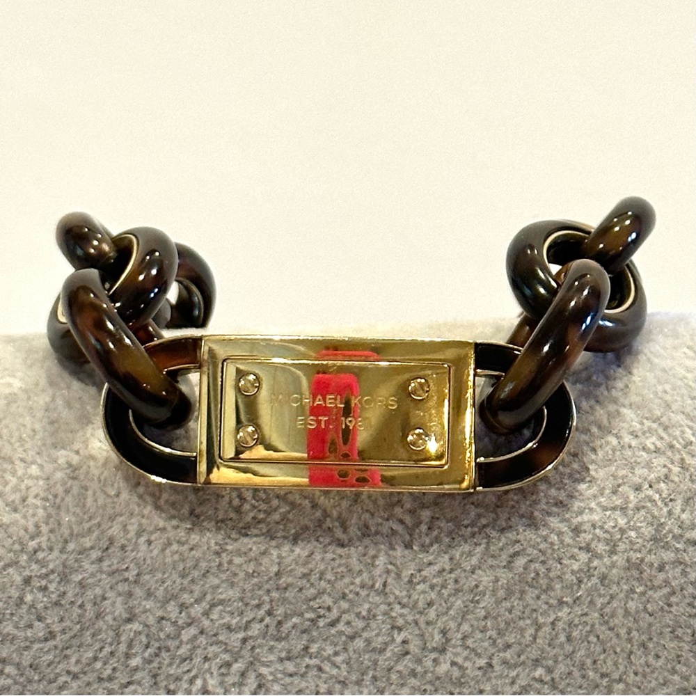 Michael Kors Bracelet.  Tortoise ID style in gold tone. - Picture 5 of 15